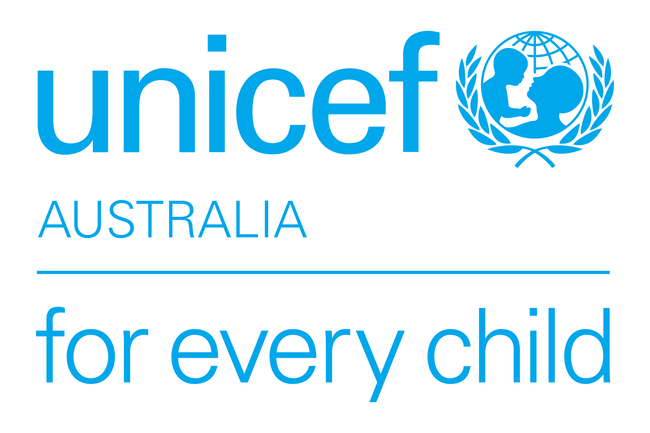 UNICEF AUSTRALIA foreverychild VERT cyan